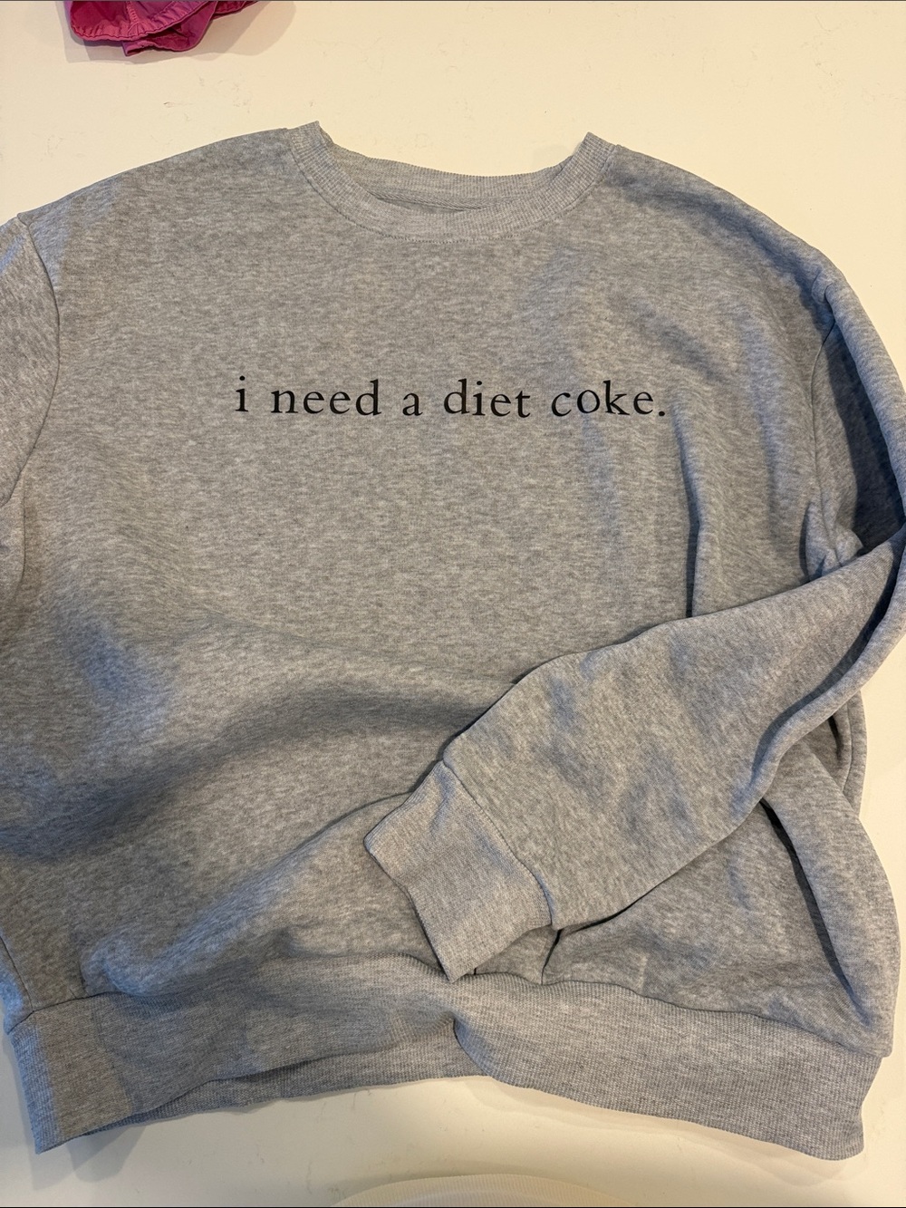 Gray 'i need a diet coke.' Crewneck Sweatshirt - Unbranded